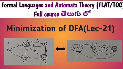 Minimization of DFA | minimal DFA | minimization of deterministic finite automata