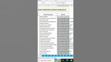 Cara Mudah Membuat Banyak Folder Secara Otomatis  #excel #tutorial #excelindonesia #jagoexcel