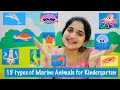 How to teach sea animals to kids at home | 15 marine Animals for kids #Rishamam