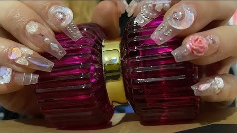 My First ASMR Video :) Random Triggers ✨ Tapping & Scratching On Glass🫧 Some Lid Sounds 🫙