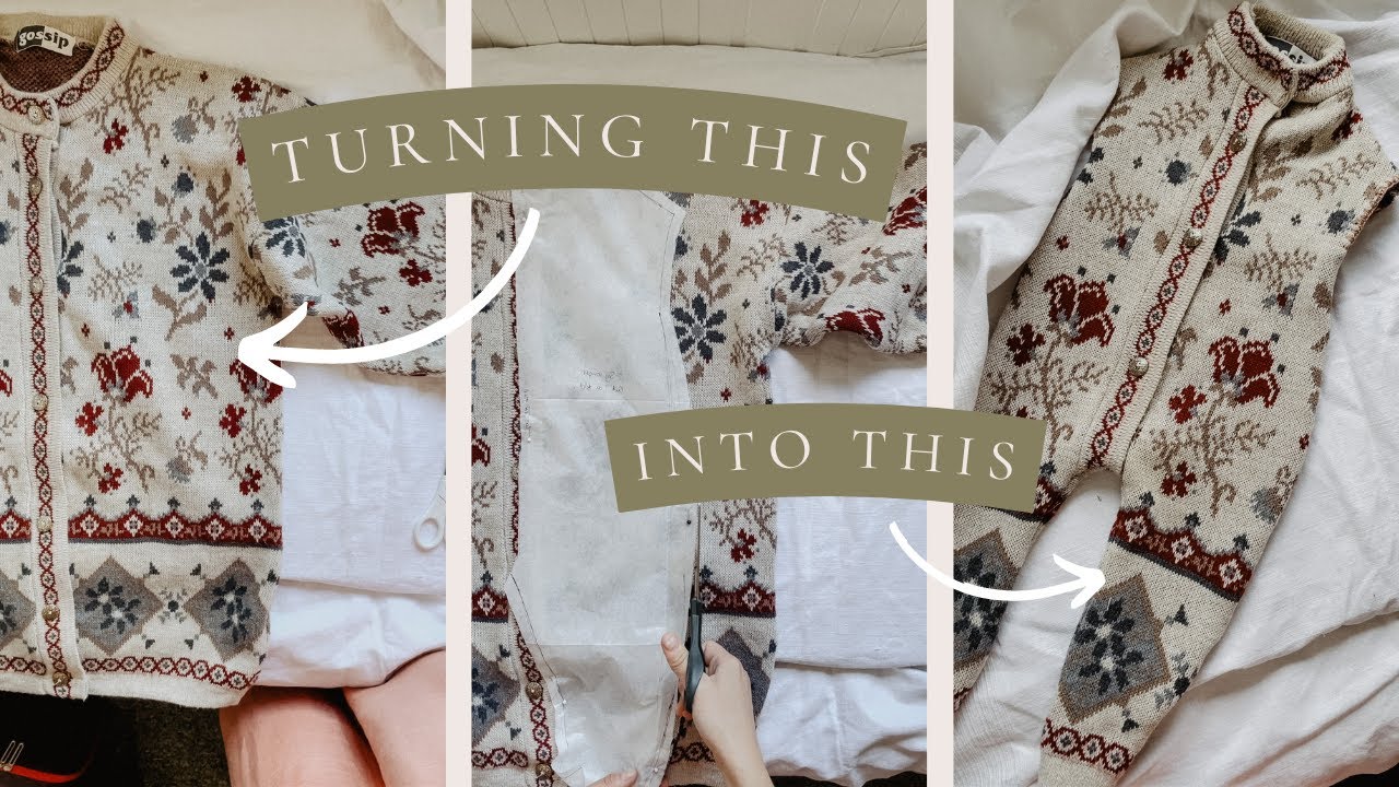 I turned an old cardigan into a cute baby romper  | Upcycling clothes for toddlers