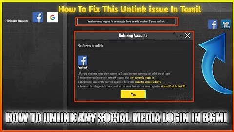 How To Unlink Any Social Media Login in BGMI || How to Fix This Unlink Issue || Tamil #BGMI #unlink