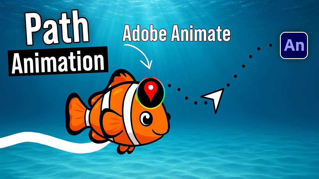 How to Animate Objects Along a Path in Adobe Animate - YouTube
