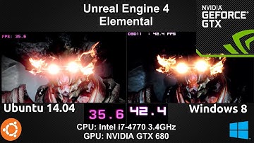 Ubuntu 14.04 VS Windows 8 : Unreal Engine 4 Elemental on an Nvidia GTX 680