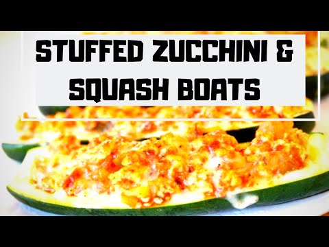 vegan-stuffed-zucchini-&-squash-boats-|-easy-recipe