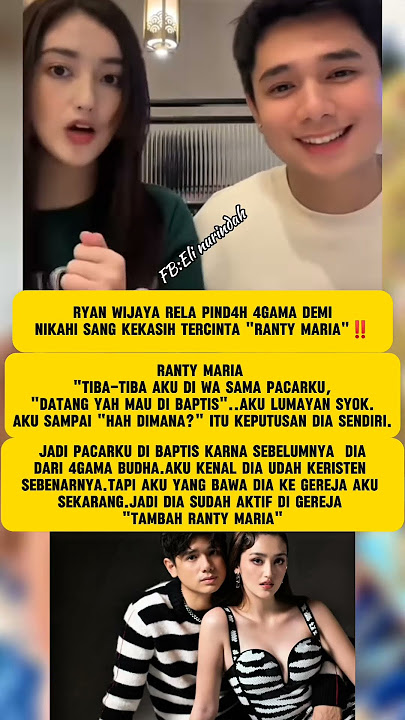 Ryan Wijaya rela pind4h 4gama demi menikahi kekasihnya Ranty Maria ‼️ #ryanwijaya #rantymaria #fyp