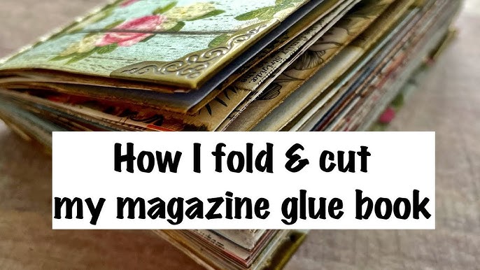 How to simple glue book art journal from a magazine & flip through a  positive vibe PROCESS VIDEO 🐾 