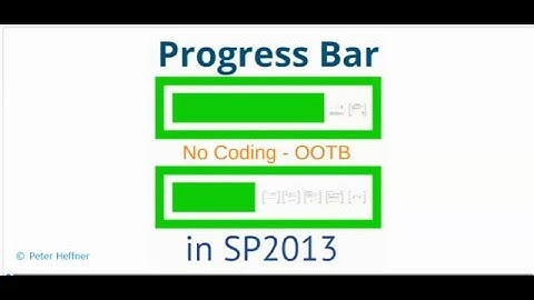 SharePoint Lesson #62: Create a Progress Bar in SP2013