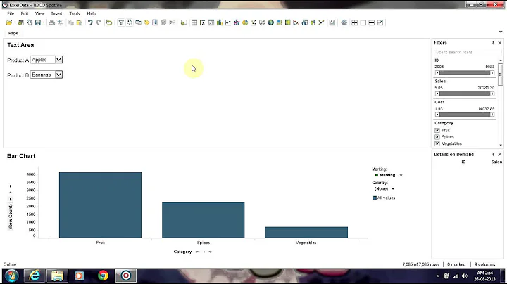 TIBCO Spotfire : Property Control as string in chart custom expresson