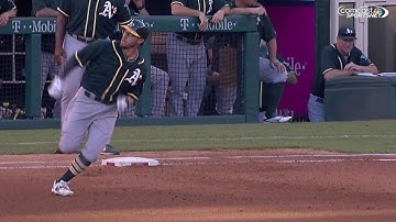 OAK@LAA: Sogard rips a bases-clearing double