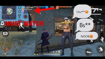 RANDOM PLAYER ABUSED 🤬ME AND CALL ME NOOB MUST WATCH GARENA FREE FIRE