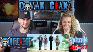 LUFFY GIVES NAMI HIS HAT  |  THE WALK TO ARLONG PARK | OMG | One Piece Eps. 35-37 Reaction