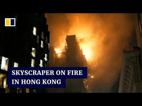 Fire breaks out at Hong Kong skyscraper under construction in major shopping district