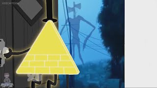 Bill Cipher Opens The Door To Siren Head Unnerving Images Trevor Henderson