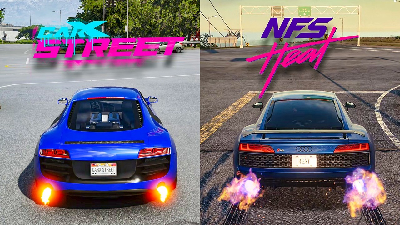 CarX Street vs NFS Heat - Audi R8 Comparison