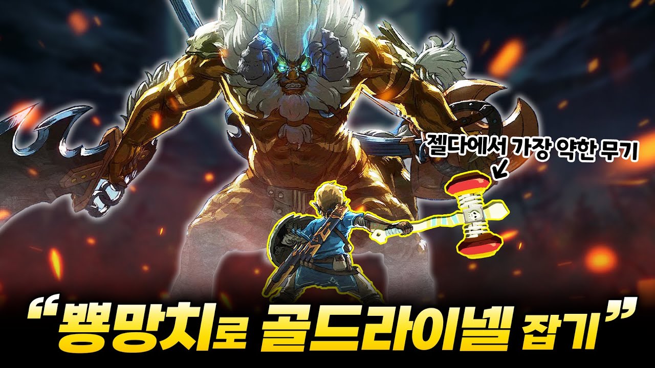 뿅망치로 골드 라이넬 잡기ㅋㅋㅋㅋㅋㅋㅋㅋㅋㅋㅋ [젤다 야숨 예능 플레이]