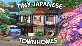 Tiny Japanese Townhomes // The Sims 4 Speed Build