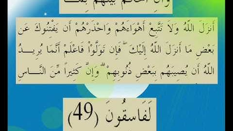 القران الكريم سورة المائدة الأية 49.wmv