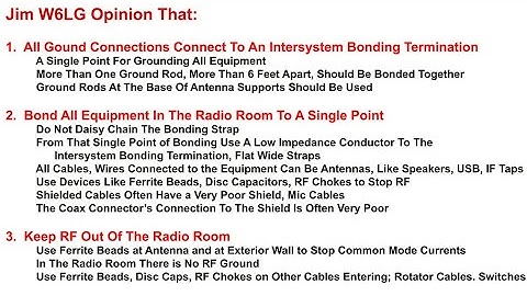 Grounding, Bonding, Earthing, Shielding and Protecting with Jim Heath W6LG, 2 Part Video