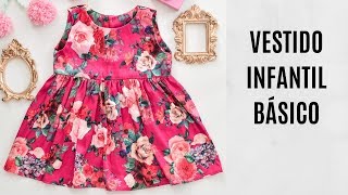 VESTIDO INFANTIL BÁSICO – CORTE E COSTURA