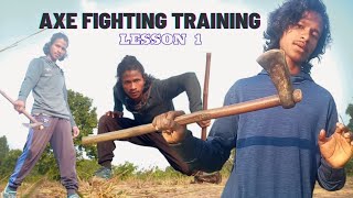 Axe Fighting Training : Lesson 1| कुल्हाडी़ घुमाना सीखें : भाग 1| Kerobin Tudu