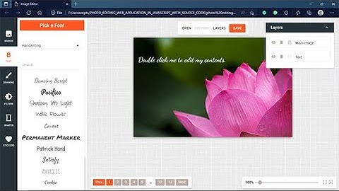 Photo Editing Web Application In JavaScript Free Download || Javascripts