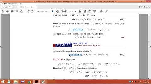 Undetermined Coefficients Annihilator Approach Part3