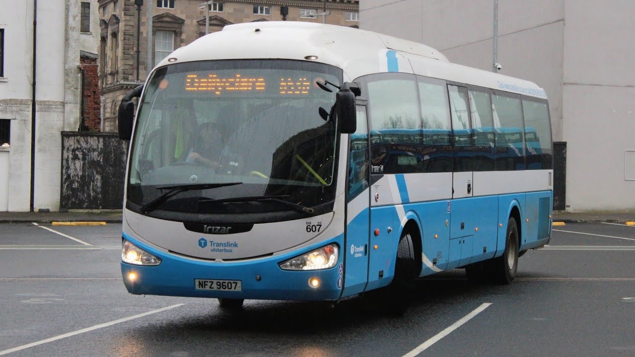 A ride on Translink Ulsterbus Scania Irizar I4 607 on route 653b