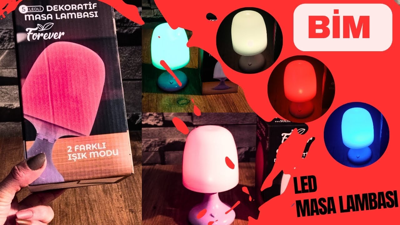 BİM Masa Lambası | Ledli Masa Lambası Kutu Açılımı-İnceleme | FOREVER 5 LEDLİ DEKORATİF MASA LAMBASI