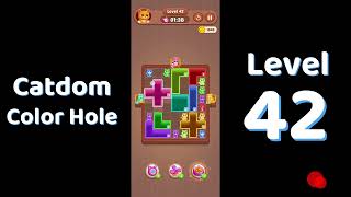 Catdom Level 42 walkthrough | Color Hole 🐱🕳️| Solutionguruji