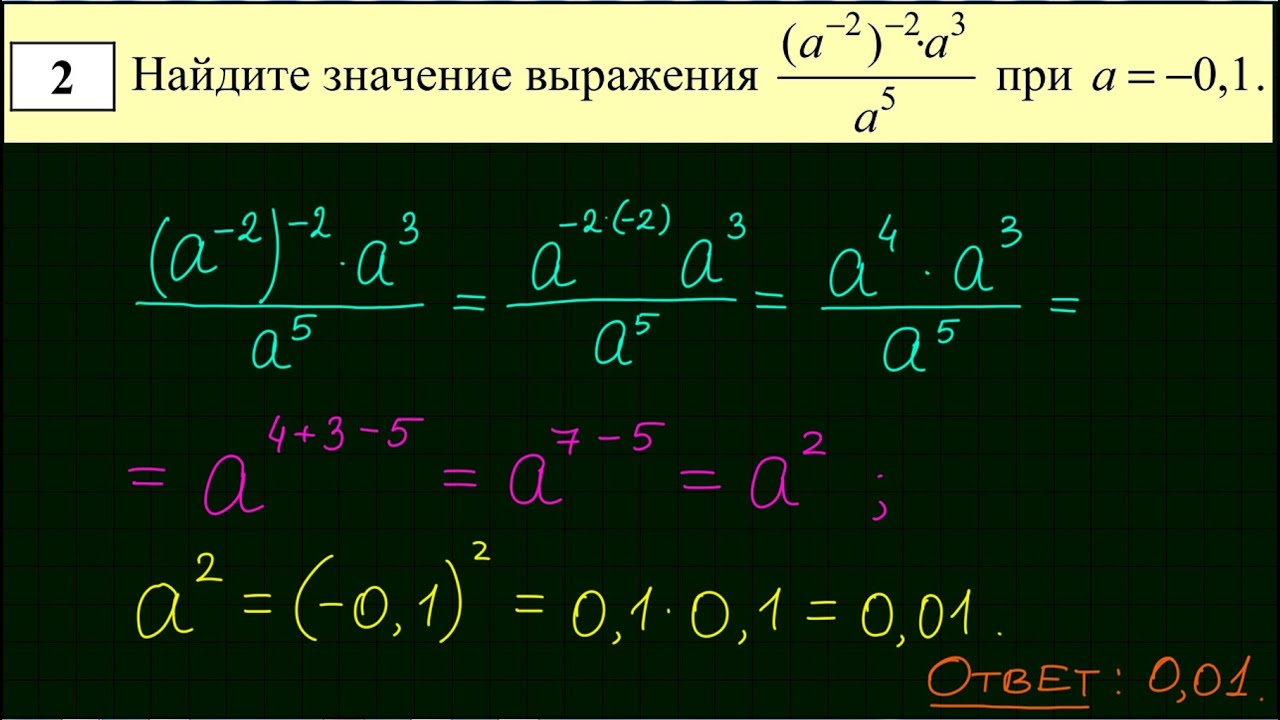 ГВЭ для 9 класса по математике #2