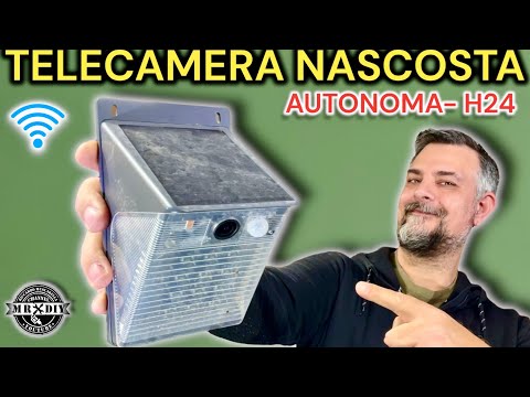 La telecamera di videosorveglianza super nascosta con pannello solare, wifi, faretto led Antifurto