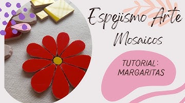 Mosaiquismo desde cero! hoy margaritas con azulejos.