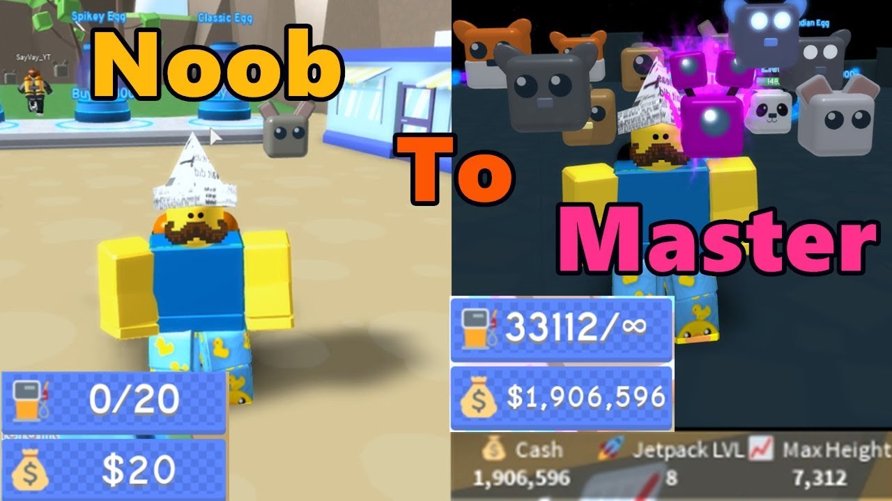 Noob To Master Unlocked All Areas Max Lvl Jetpack Best Pet Jetpack Simulator Youtube - roblox jetpack simulator hack