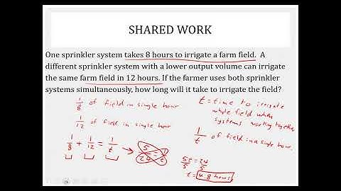 Shared Work Story Problems