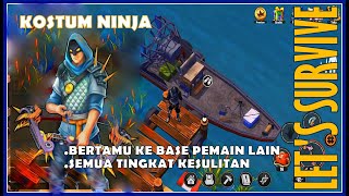 Bertamu Ke Base Pemain Lain Semua Tingkat Kesulitan - Game Survival | LET'S SURVIVE Android Game. screenshot 3