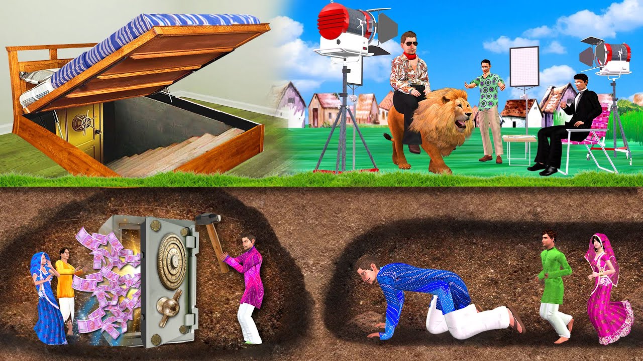 भूमिगत बिस्तर सुरक्षा लॉकर Underground Bed Safety Locker Comedy Video हिंदी कहानिया Hindi Kahaniya