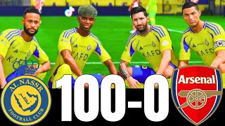 FC 25 -MESSI RONALDO NEYMAR &amp; MBAPPE | ALL STARS | AL NASSR 100-0 ARSENAL