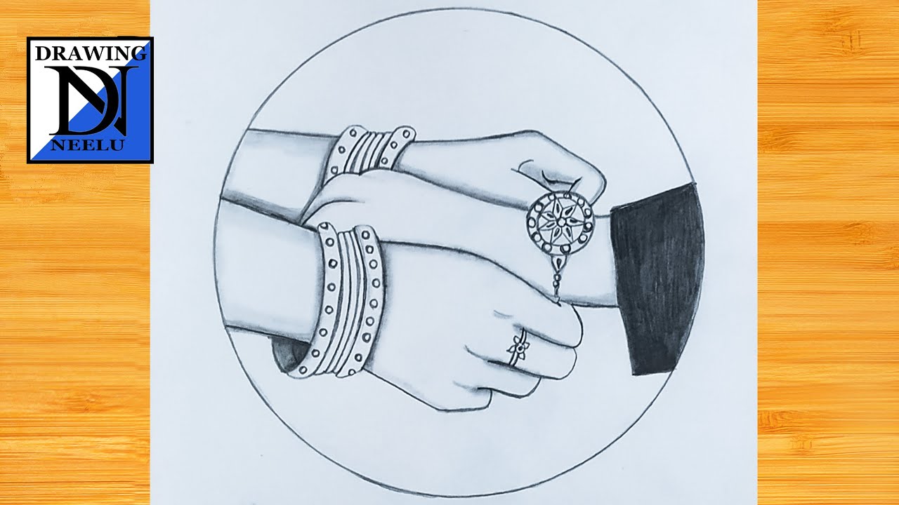 Raksha Bandhan Pencil Drawing  Rakhi Festival Drawing  Rakhi  Celebration Drawing Easy  Rakhi festival Raksha bandhan drawing Raksha  bandhan