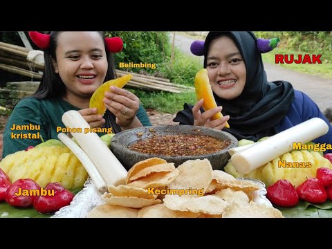 MUKBANG RUJAK BUAH PALING LENGKAP ||  Dibikin ngakak sama pohon pisang😂