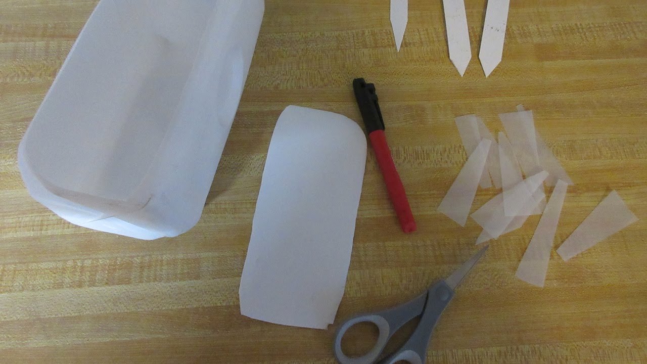 Plant Seedling Labels from a Milk Jug - Recycle Gardening Hack Tip