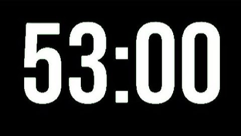 53 Minute Timer - 3180 Seconds Countdown