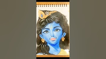 quick and easy painting of shree krishna#krishna#shorts