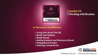 How to Use Brushes in Adobe Illustrator CC -Telugu Tutorial