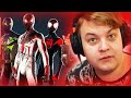 ПЯТЁРКА ПОКАЗЫВАЕТ ВСЕ КОСТЮМЫ ЧЕЛОВЕКА ПАУКА В ИГРЕ Spider-Man: Miles Morales / нарезка фуга тв