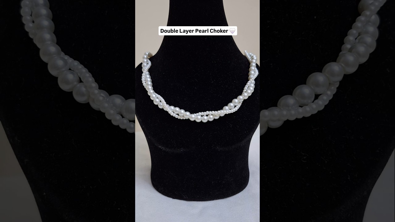 Double Layer Pearl Choker🤍