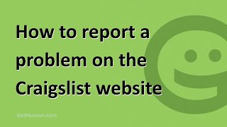 How to report a problem on Craigslist's website