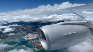 American Airlines Boeing 777-200ER Descent and Landing in Honolulu