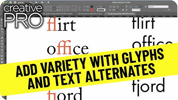 Glyphs and Text Alternates ft. Nigel French // CreativePro Live