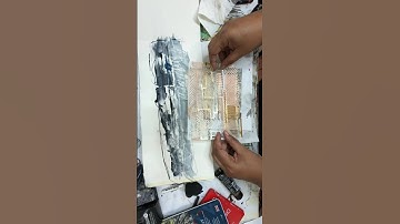 Gelli Print Mixed Media! Check out the full video! ⬇️ #shorts #gelliprinting #mixedmedia